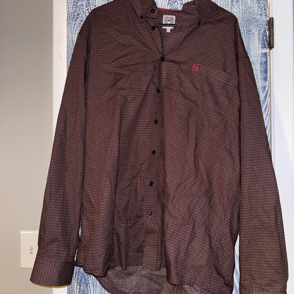 CINCH MEN'S GEO PRINT BUTTON DOWN